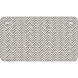 Tan White Chevron Metal Novelty License Plate 7" x 4" (MP)
