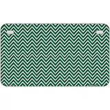Green White Chevron Metal Novelty License Plate 7" x 4" (MP)