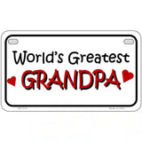 Worlds Greatest Grandpa Metal Novelty License Plate 7" x 4" (MP)