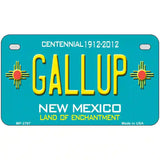 Gallup New Mexico Teal Novelty Metal License Plate 7" x 4" (MP)