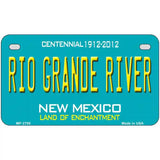 Rio Grande River New Mexico Teal Novelty Metal License Plate 7" x 4" (MP)