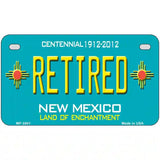 Retired New Mexico Teal Novelty Metal License Plate 7" x 4" (MP)