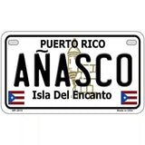 Anasco Puerto Rico Metal Novelty License Plate 7" x 4" (MP)