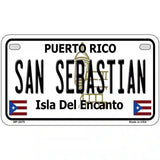 San Sebastian Puerto Rico Metal Novelty License Plate 7" x 4" (MP)