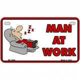 Man At Work Metal Novelty License Plate 7" x 4" (MP)