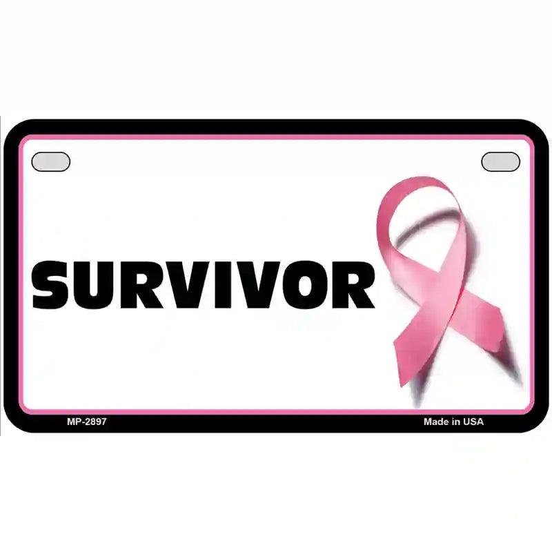 Survivor Metal Vanity License Plate Sign 7" x 4" (MP)