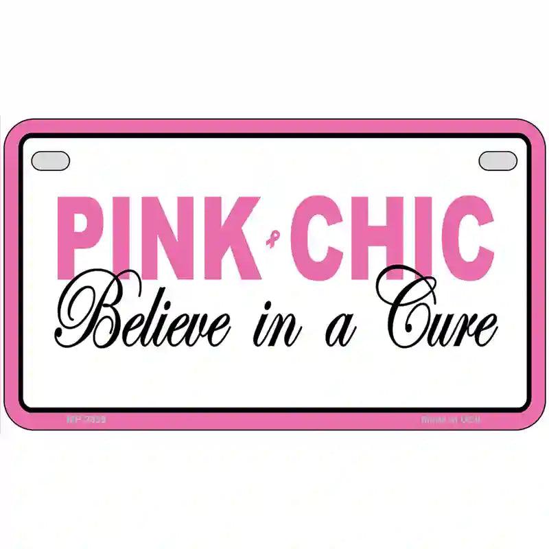 Pink Chic Metal Vanity License Plate Sign 7" x 4" (MP)