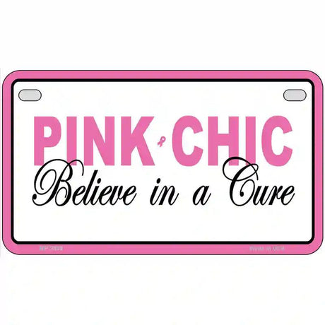 Pink Chic Metal Vanity License Plate Sign 7" x 4" (MP)