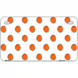 Orange White Polka Dot Metal Novelty License Plate 7" x 4" (MP)
