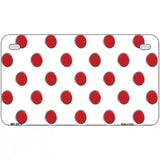 Red White Polka Dot Metal Novelty License Plate 7" x 4" (MP)
