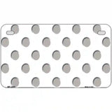 Grey White Polka Dot Metal Novelty License Plate 7" x 4" (MP)