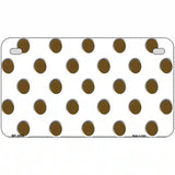Brown White Polka Dot Metal Novelty License Plate 7" x 4" (MP)