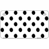 Black White Polka Dot Metal Novelty License Plate 7" x 4" (MP)