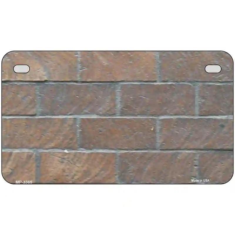 Brick Wall Metal Novelty License Plate 7" x 4" (MP)