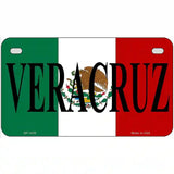 Veracruz on Mexico Flag Metal Novelty License Plate 7" x 4" (MP)