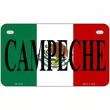 Campeche on Mexico Flag Metal Novelty License Plate 7" x 4" (MP)