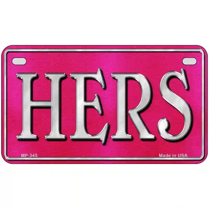 HERS Metal Novelty License Plate 7" x 4" (MP)
