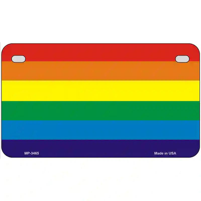 Rainbow Flag Metal Novelty License Plate 7" x 4" (MP)