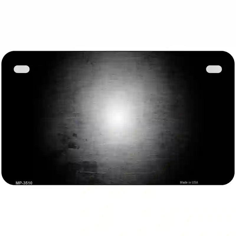 Black White Fade Scratched License Plate Metal Novelty 7" x 4" (MP)