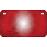 Red White Fade Scratched License Plate Metal Novelty 7" x 4" (MP)