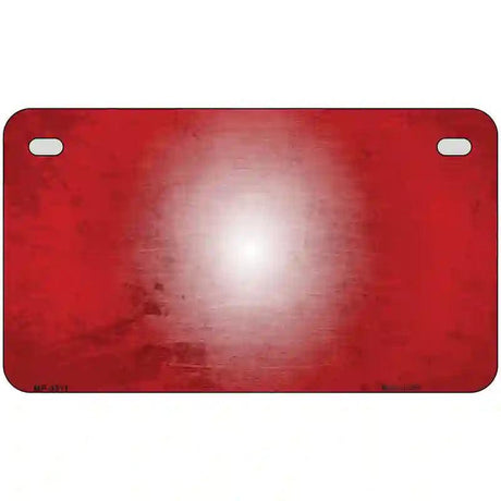 Red White Fade Scratched License Plate Metal Novelty 7" x 4" (MP)