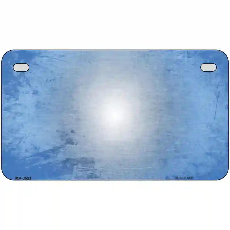 Lt Blue White Fade Scratched License Plate Metal Novelty 7" x 4" (MP)
