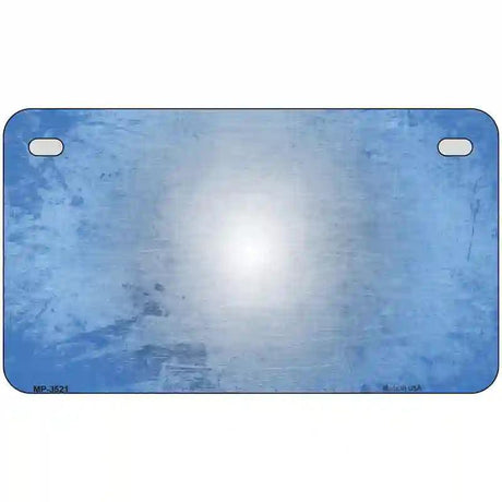 Lt Blue White Fade Scratched License Plate Metal Novelty 7" x 4" (MP)