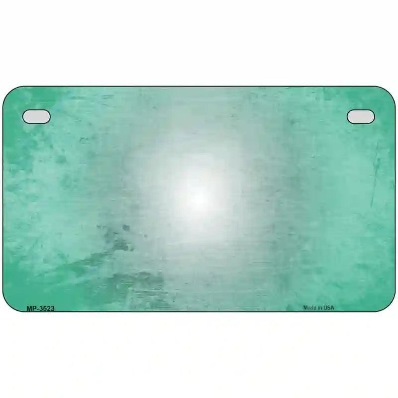 Mint White Fade Scratched License Plate Metal Novelty 7" x 4" (MP)