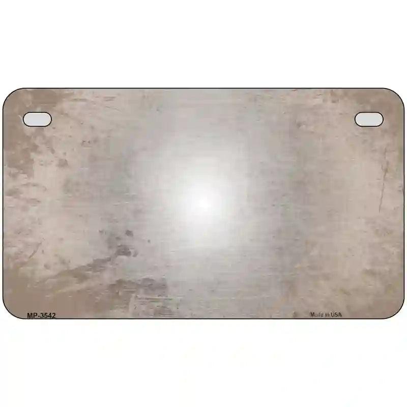 Tan White Fade Scratched License Plate Metal Novelty 7" x 4" (MP)