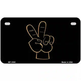 Peace Fingers Metal Novelty License Plate 7" x 4" (MP)