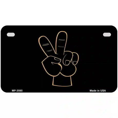 Peace Fingers Metal Novelty License Plate 7" x 4" (MP)
