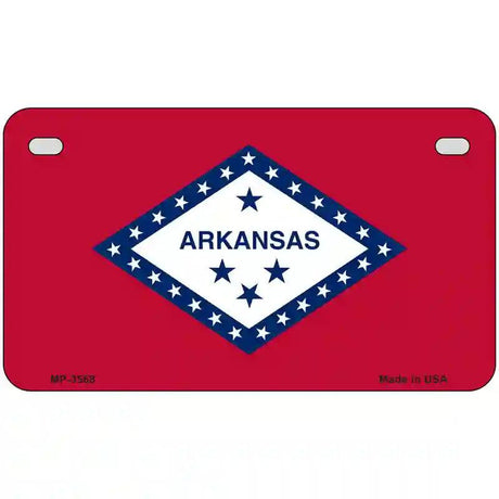 Arkansas State Flag Metal Novelty License Plate 7" x 4" (MP)