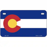 Colorado State Flag Metal Novelty License Plate 7" x 4" (MP)