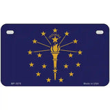 Indiana State Flag Metal Novelty License Plate 7" x 4" (MP)