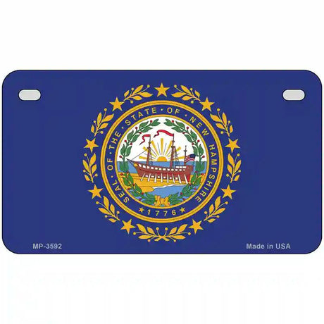 New Hampshire State Flag Metal Novelty License Plate 7" x 4" (MP)