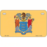 New Jersey State Flag Metal Novelty License Plate 7" x 4" (MP)