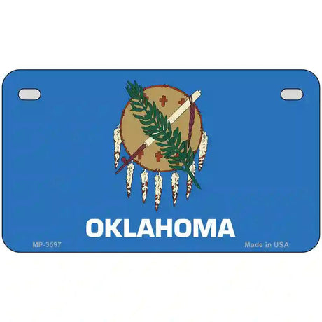 Oklahoma State Flag Metal Novelty License Plate 7" x 4" (MP)