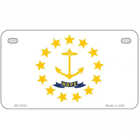 Rhode Island State Flag Metal Novelty License Plate 7" x 4" (MP)