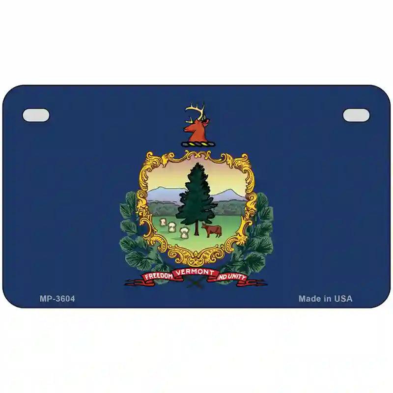 Vermont State Flag Metal Novelty License Plate 7" x 4" (MP)