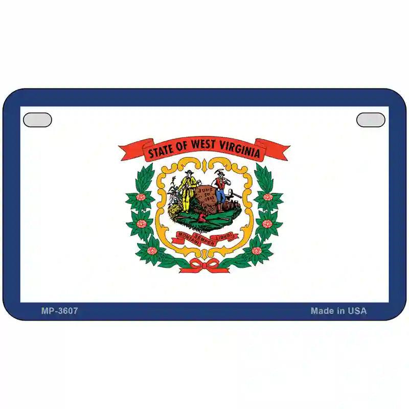 West Virginia State Flag Metal Novelty License Plate 7" x 4" (MP)