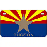 Tucson Arizona State Flag Metal Novelty License Plate 7" x 4" (MP)