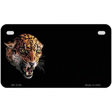 Jaguar Offset Metal Novelty License Plate 7" x 4" (MP)