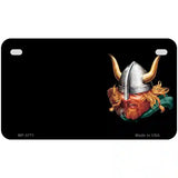 Warrior Offset Metal Novelty License Plate 7" x 4" (MP)