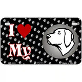 I Love My Vizsla Metal Novelty License Plate 7" x 4" (MP)
