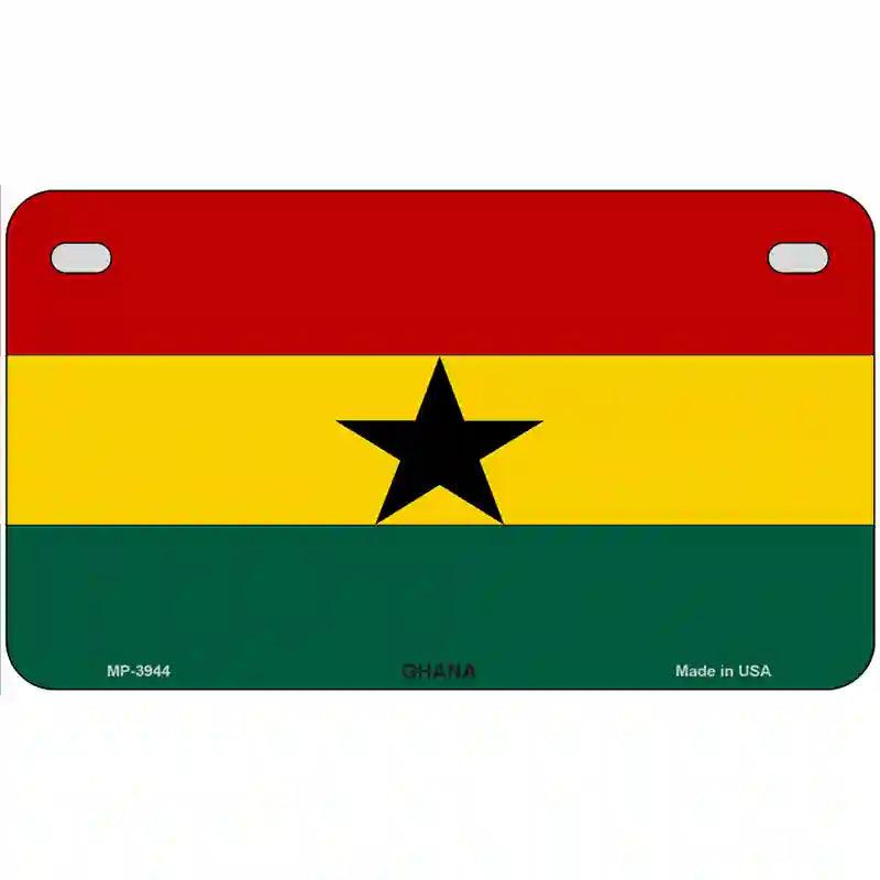 Ghana Flag Metal Novelty License Plate 7" x 4" (MP)