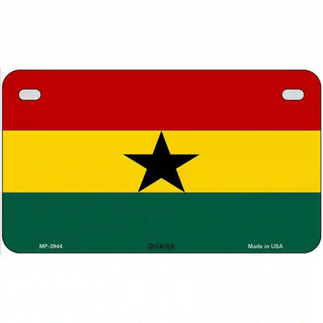 Ghana Flag Metal Novelty License Plate 7" x 4" (MP)