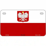 Poland Eagle Flag Metal Novelty License Plate 7" x 4" (MP)