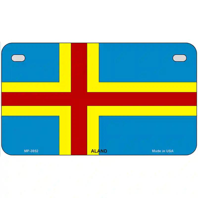 Aland Flag Metal Novelty License Plate 7" x 4" (MP)