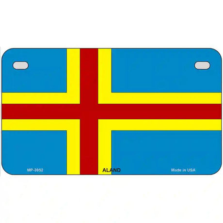Aland Flag Metal Novelty License Plate 7" x 4" (MP)