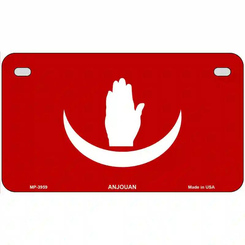 Anjouan Flag Metal Novelty License Plate 7" x 4" (MP)
